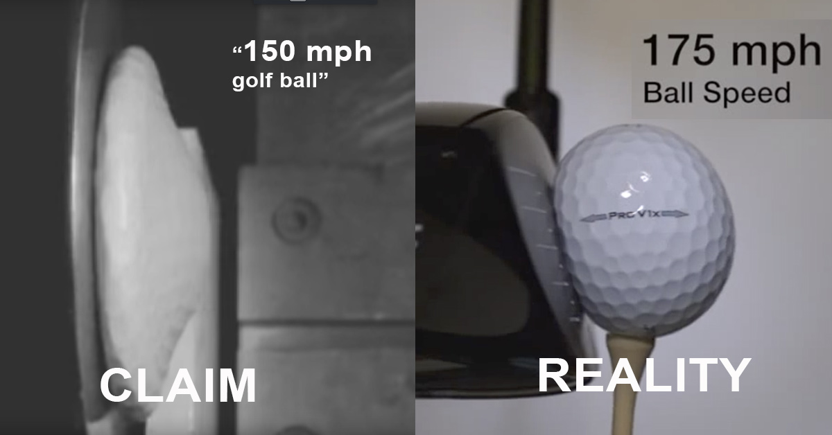 150 mph Golf Ball metabunk.