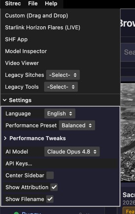 Default settings