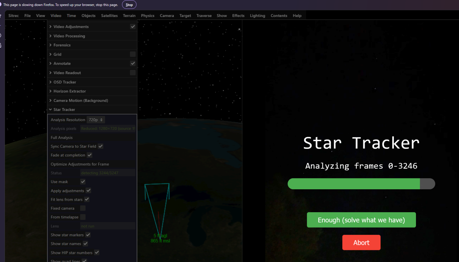 Startracker hangs after finishing