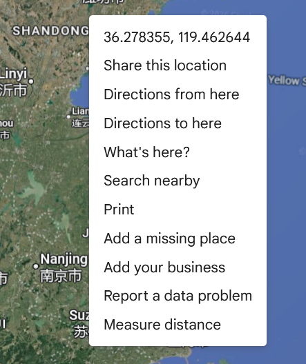Google Maps oddity for South Korea
