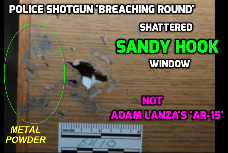 2-police-breaching-round-shattered-sandy-hook-window-not-adam-lanza-ar-15-sandy-hook-inside-job.png