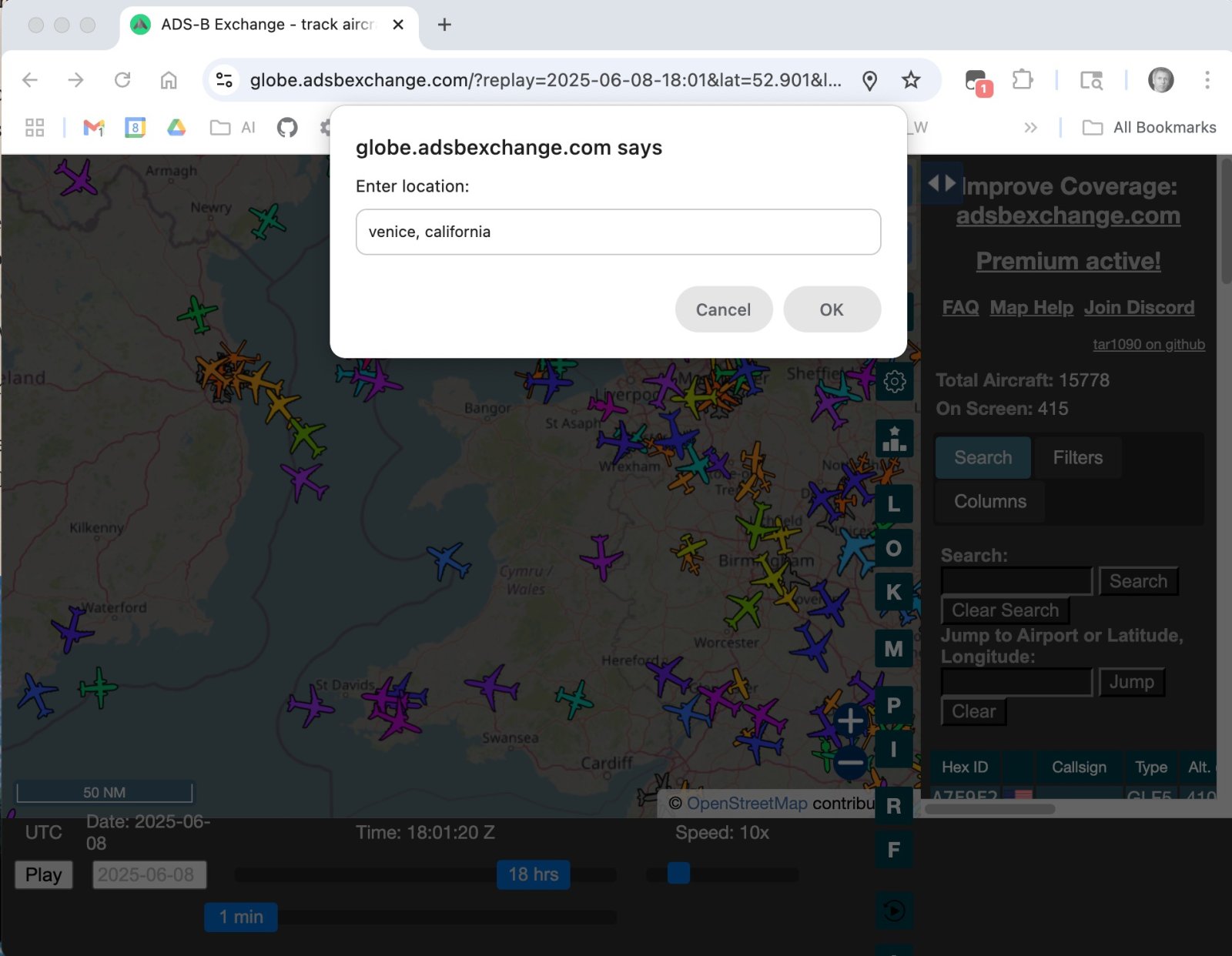ADSB Exchange Location Lookup | Metabunk