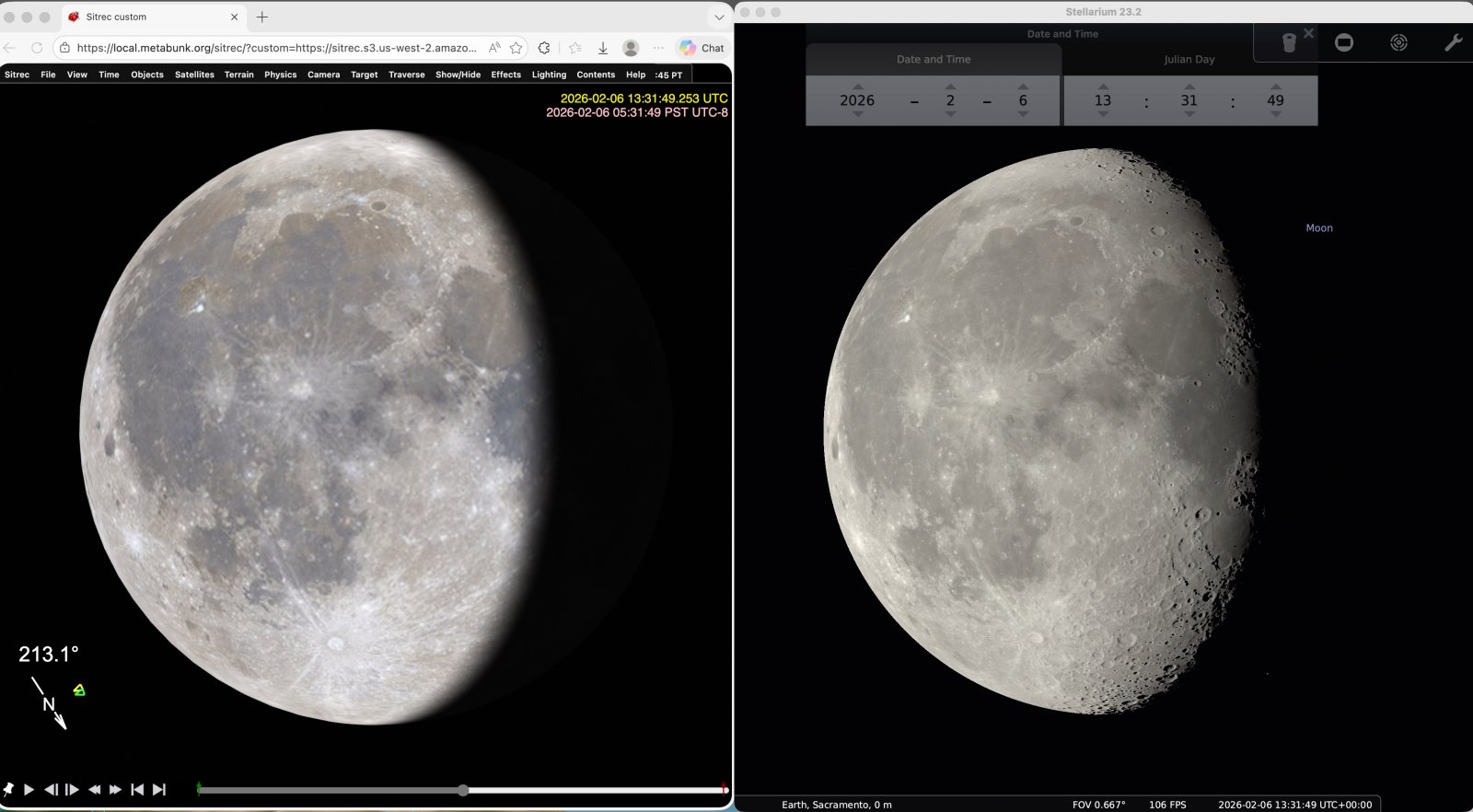 Sitrec: Accurate Moon Phases