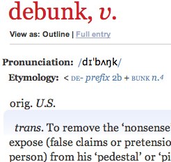 Debunked meaning