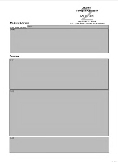 David Grusch's DOPSR Cleared Statement and IG Complaint | Page 6 | Metabunk
