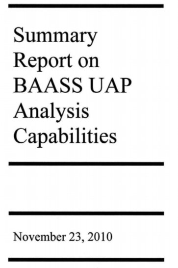 The BAASS Nimitz Tic Tac analysis