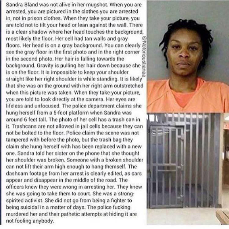 Debunked: Sandra Bland dead in mugshot.