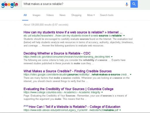 how to know if the website is reliable